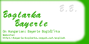 boglarka bayerle business card